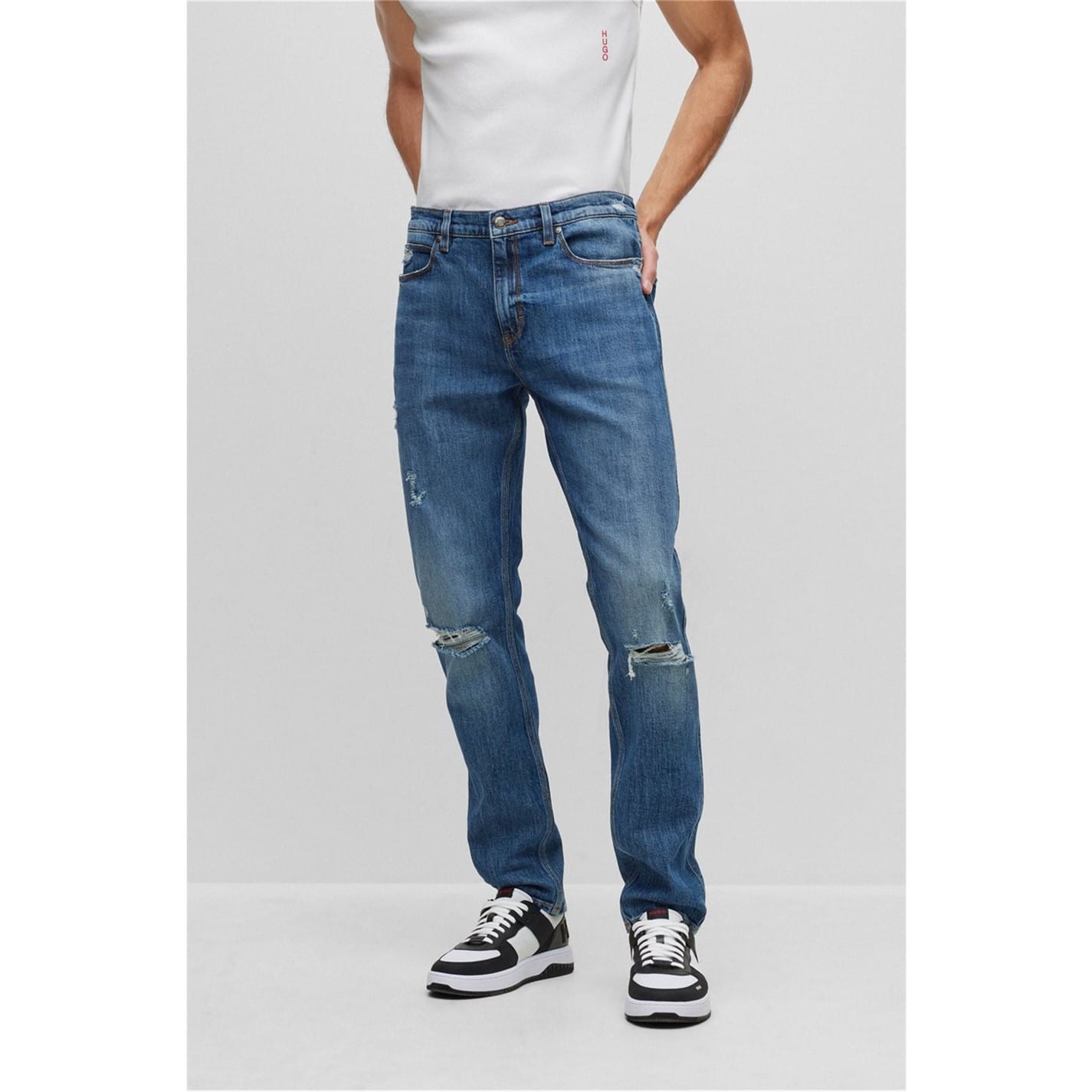 送料込★Hugo Boss★HUGO 708 01 ジーンズ Hugo by Hugo Boss Blue Denim Hugo 708 Slim Fit Jeans XL
