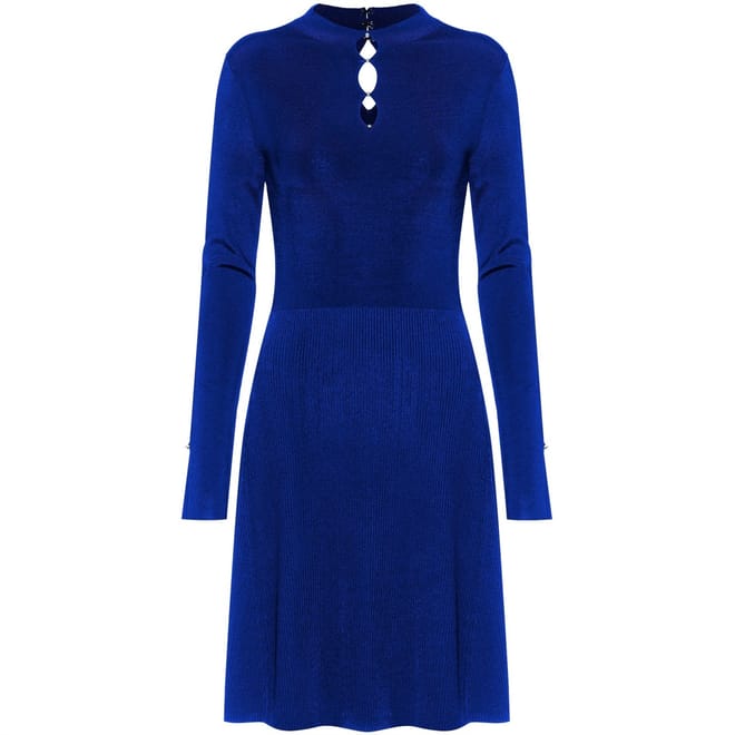 Fuglia High Neck Mini Sweater Dress