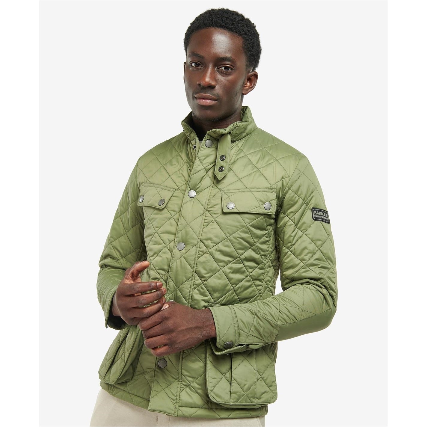 Green Barbour International Ariel Quilted Jacket Get The Label