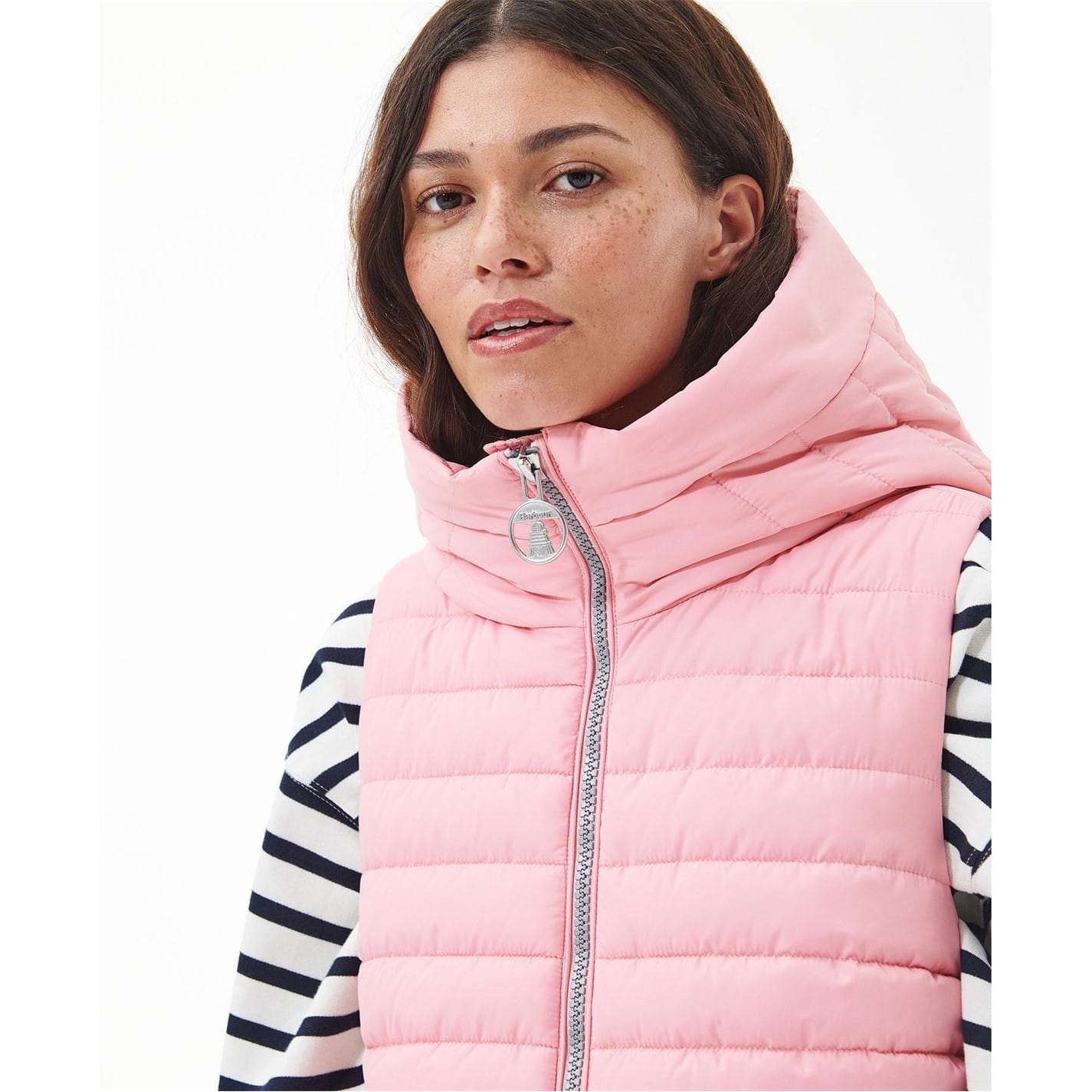 Shops barbour gilets womens pink