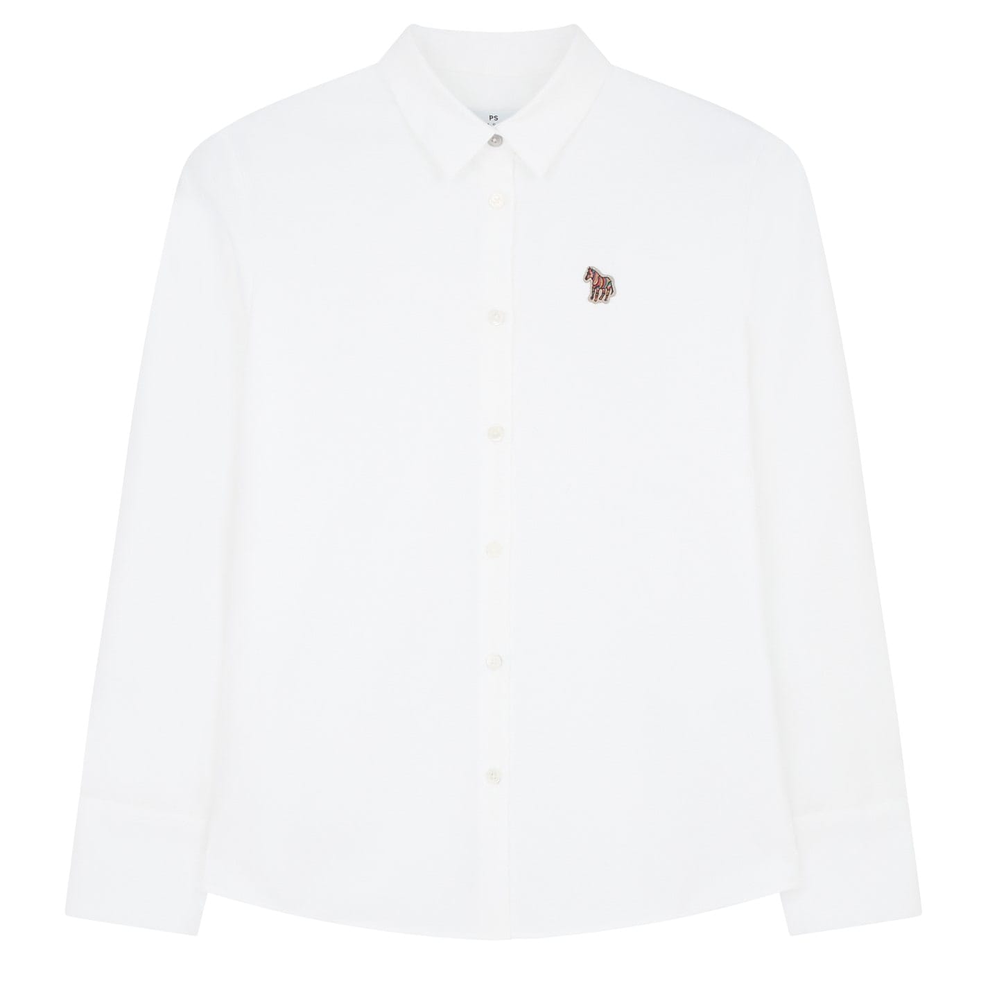トップス Paul Smith open collar shirt white Women's Ecru Grandad Collar Oversized Shirt