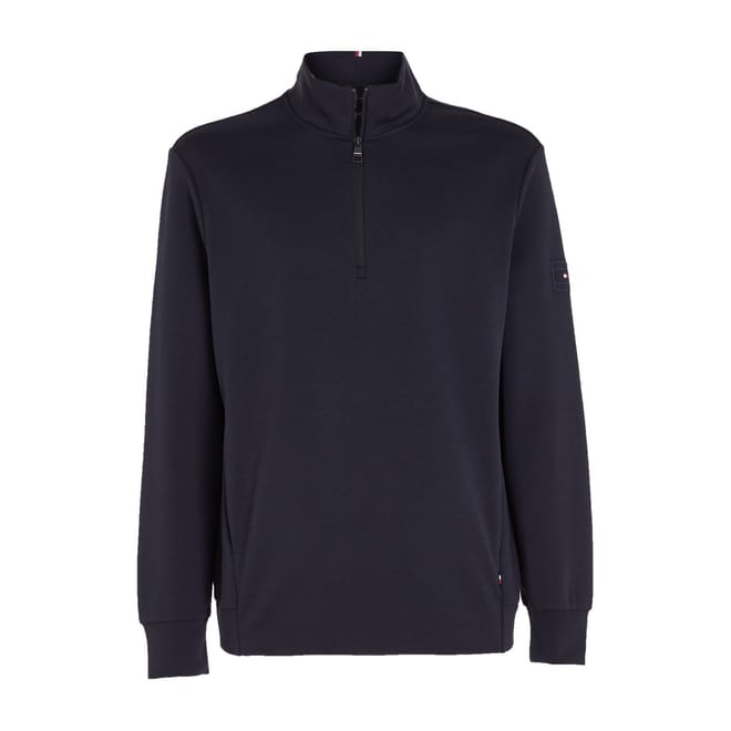 Double Face Knit Half Zip Sweatshirt