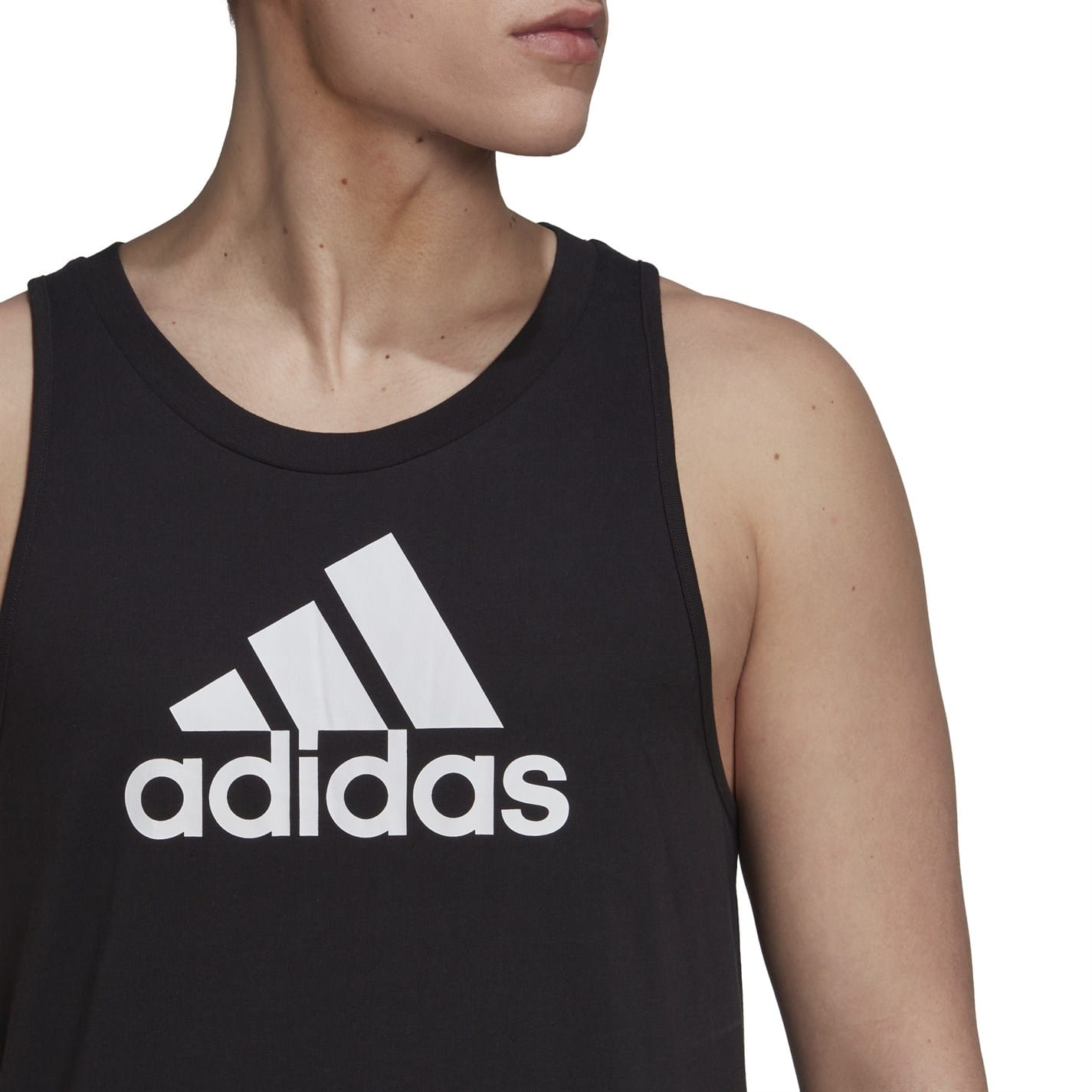 Adidas black vest top deals