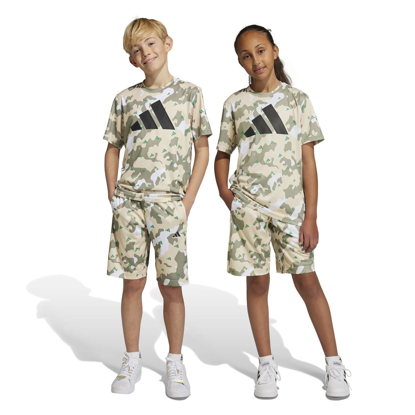 Neutral adidas Train Essentials Camouflage Shorts Juniors Get The Label