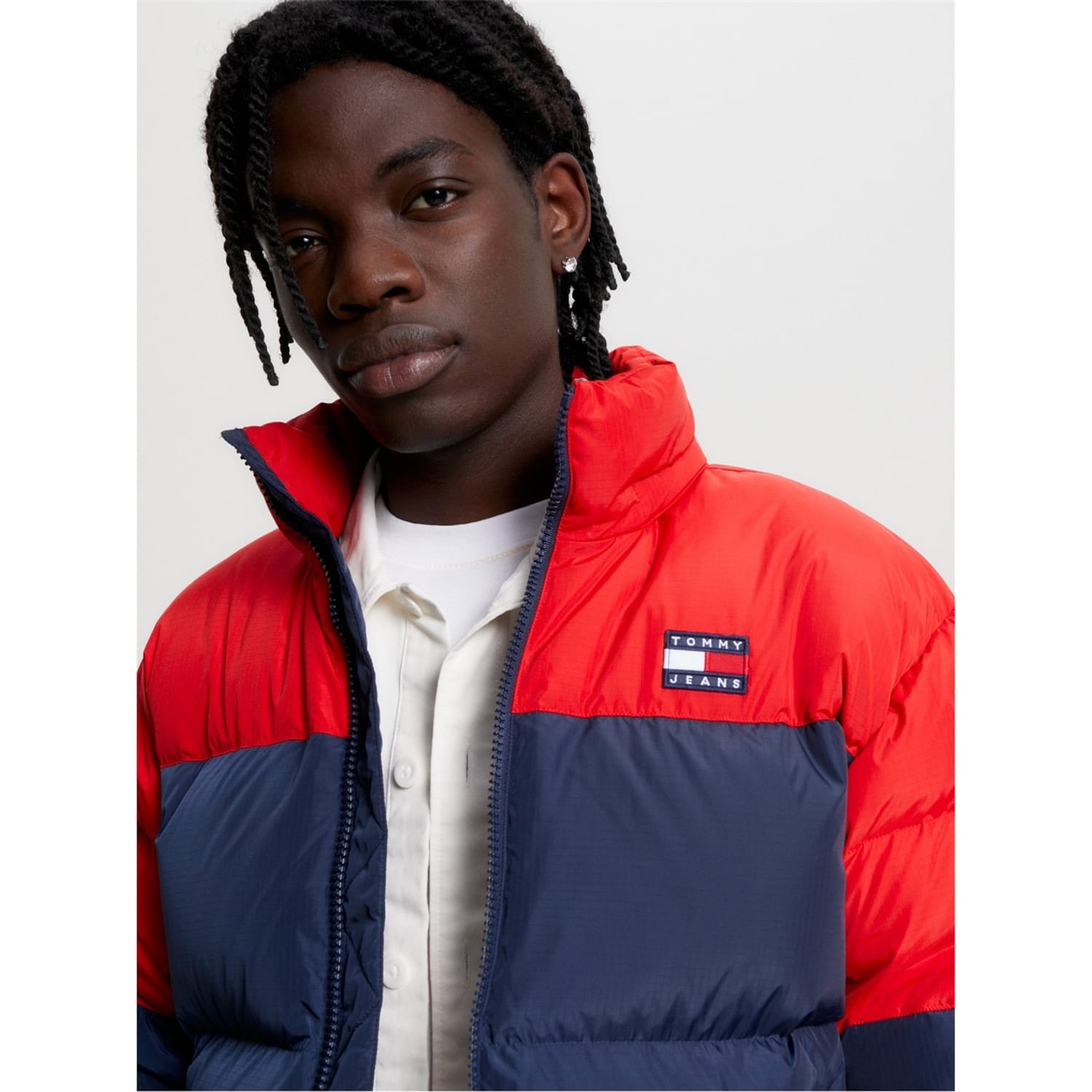 Red Tommy Jeans Alaska Puffer Get The Label