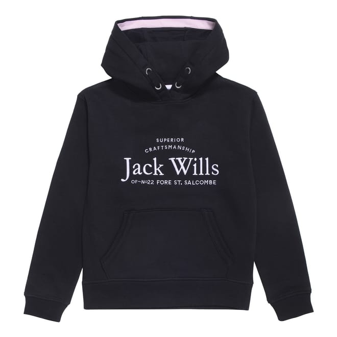 Kids Girls Logo Script Hoodie