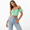 Off Shoulder Crop Top