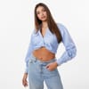 Draped Cropped Blouse