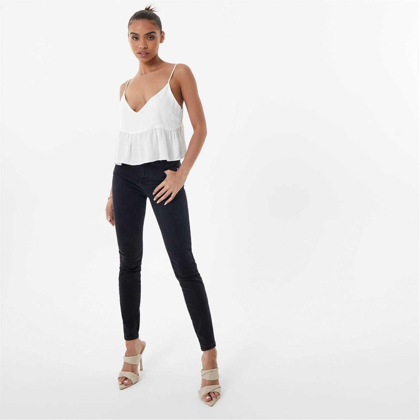 White Jack Wills Peplum Cami Get The Label