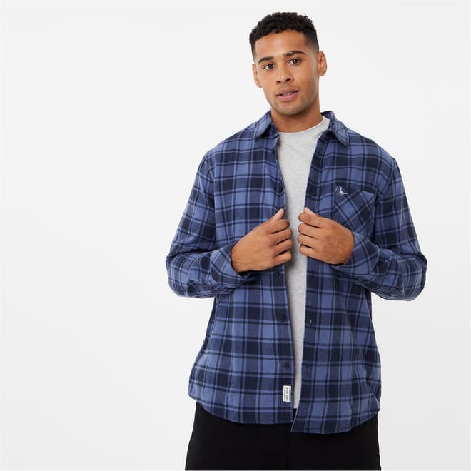 Brush Flannel Check Long Sleeve Shirt