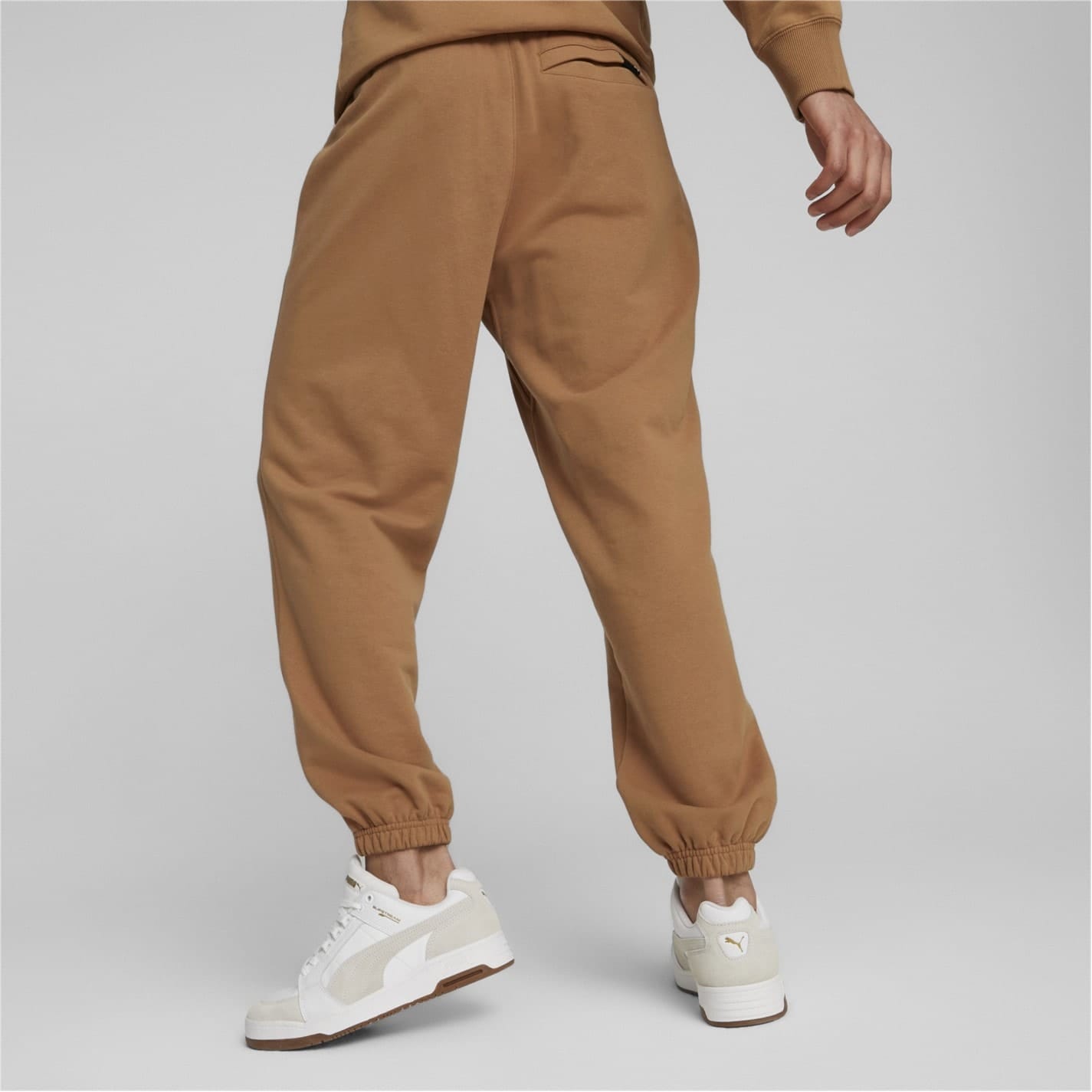 Brown jogging bottoms mens on sale