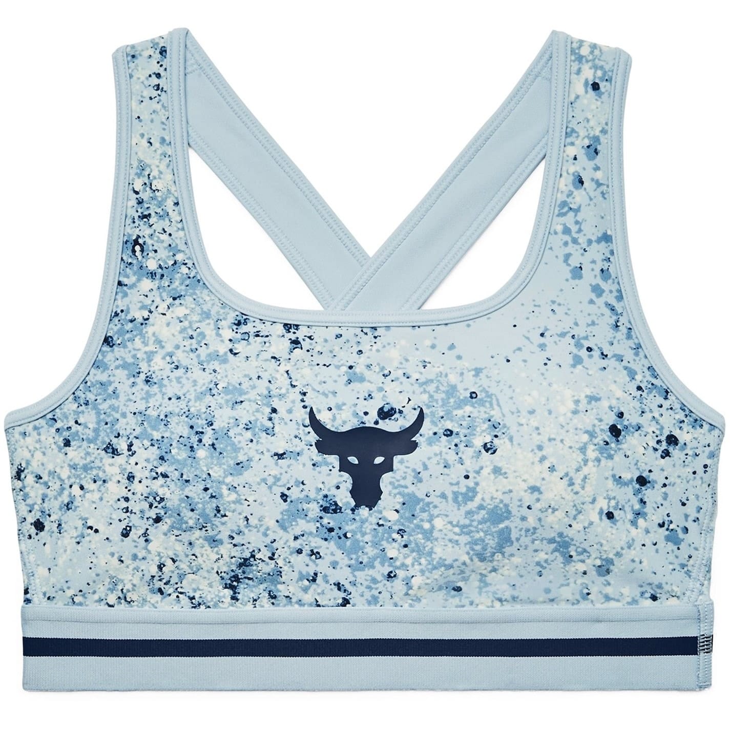 Blue Under Armour Womens Armour Project Rock Sports Bra Get The Label