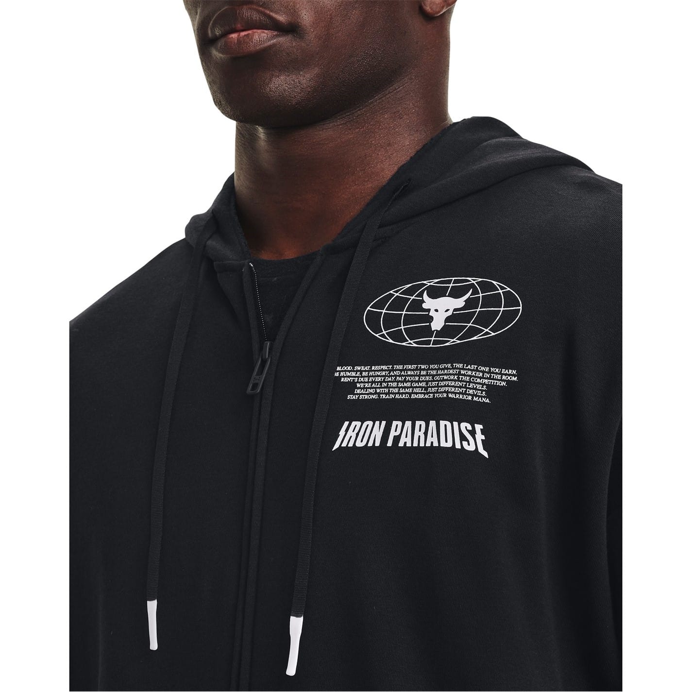 Black Under Armour Mens Project Rock Disrupt Full Zip Hoodie Get The Label