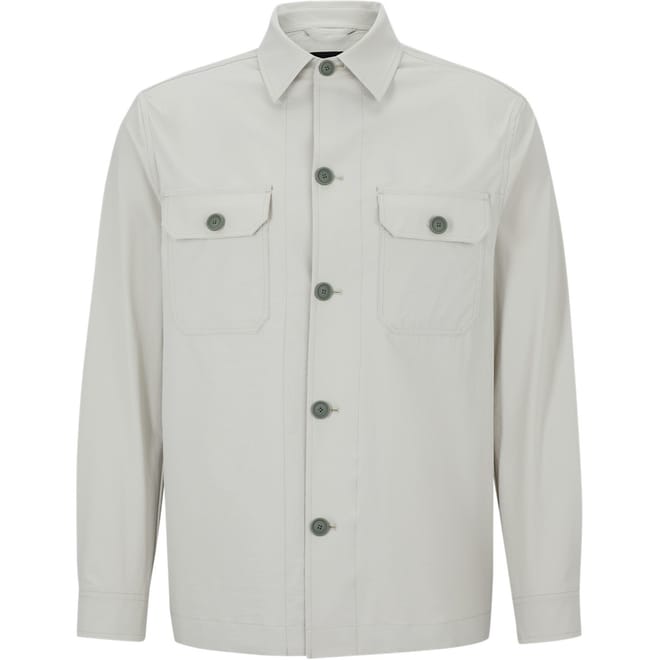 Collared Neck Shirt Jacket
