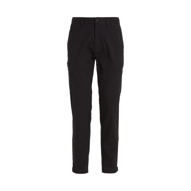 Twill Tapered Logo Cargo Pants