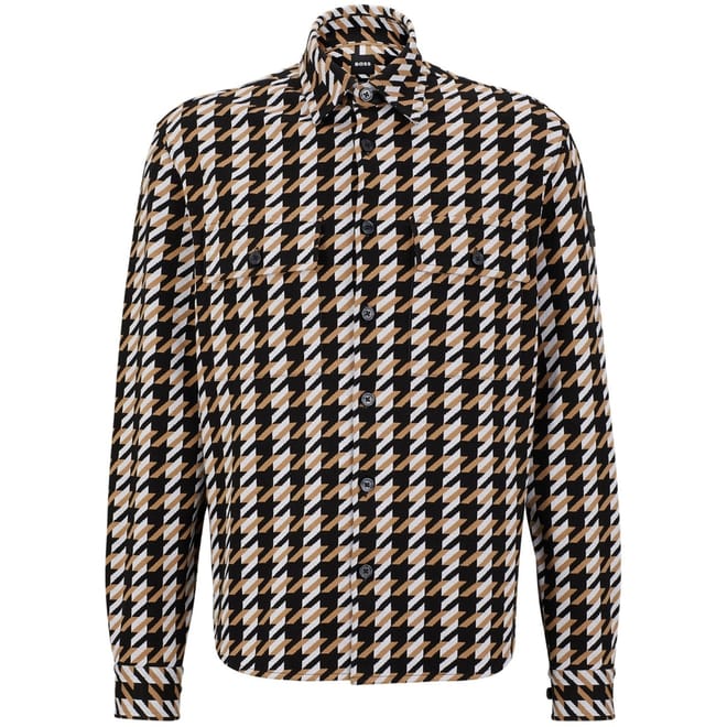 Collared Neck Long Sleeve Shirt Jacket