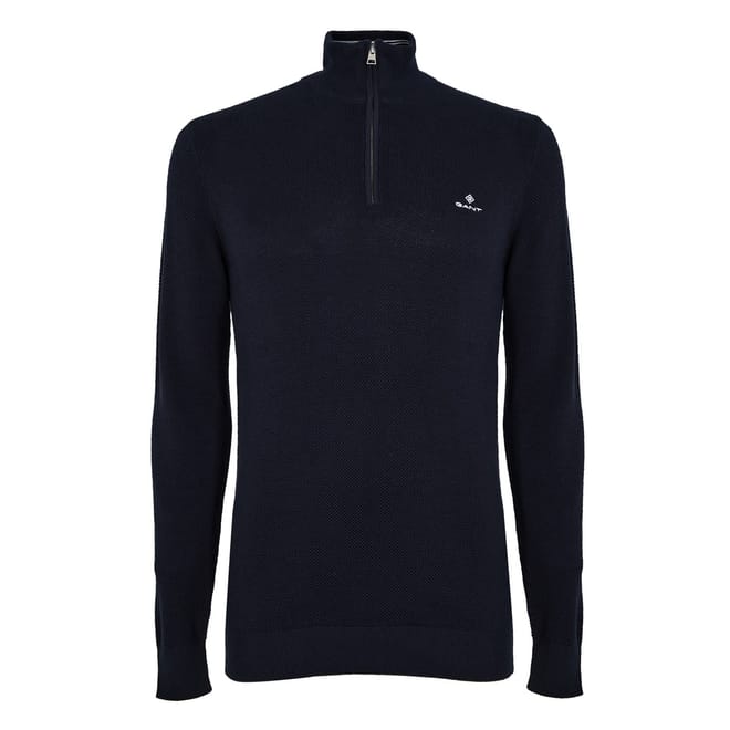 Piqué Half Zip Sweater