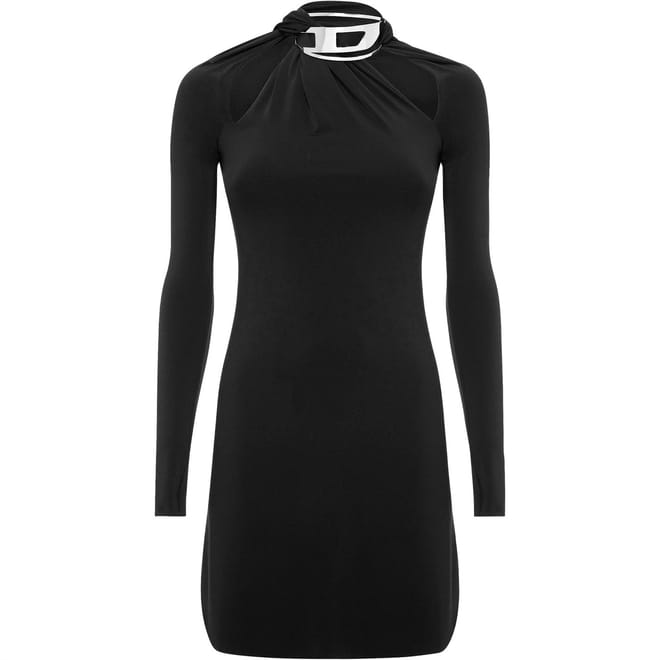 D Kafy High Neck Mini Bodycon Dress