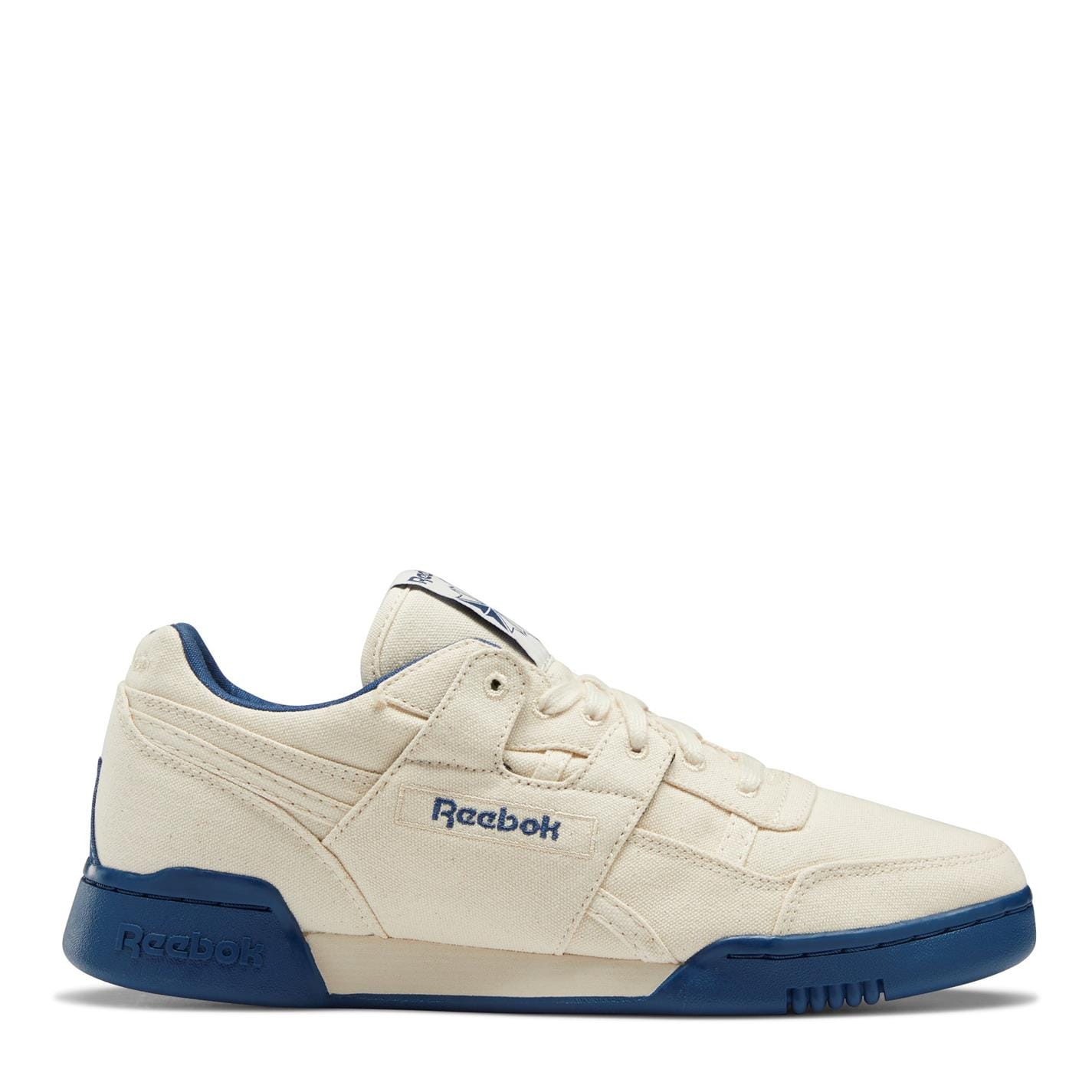 White Reebok Workout Plus Low Top Sneakers Get The Label