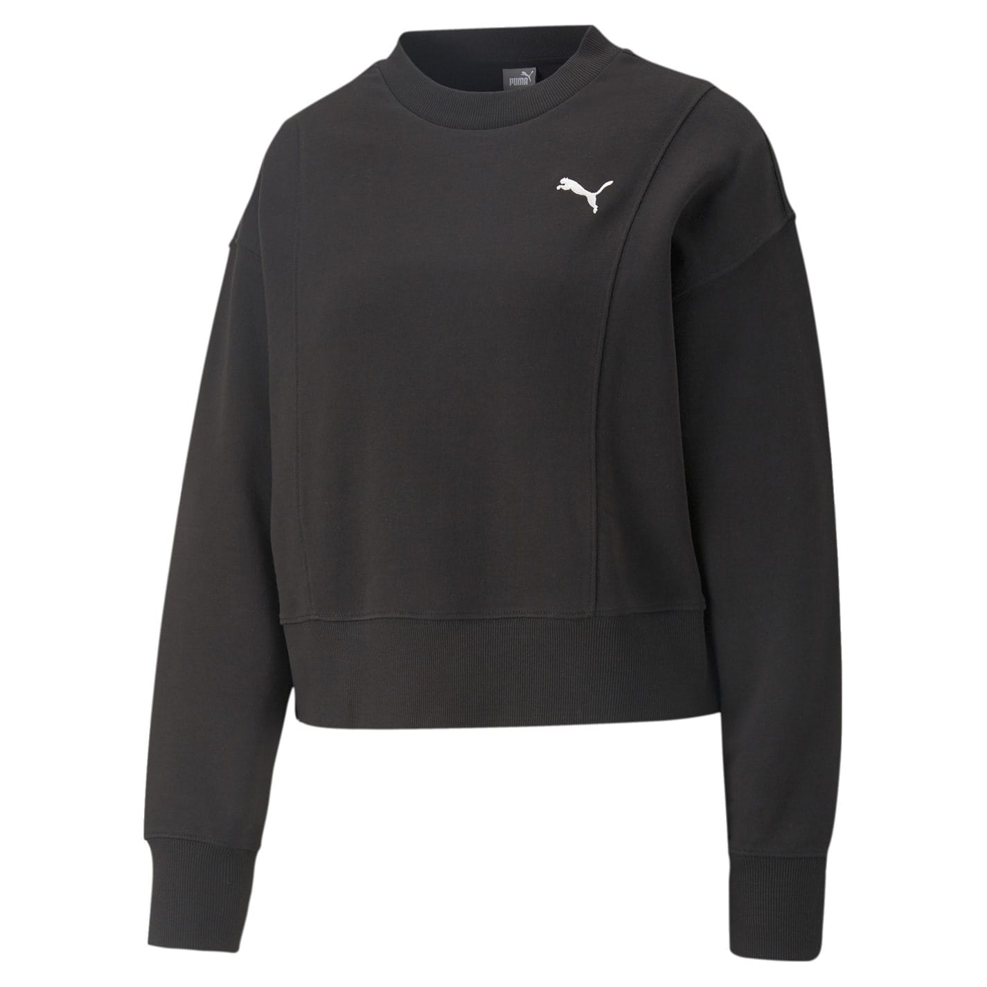 Black Puma Sportstyle Crew Neck Relaxed Fit Long Sleeve Sweatshirt Get The Label