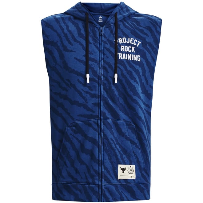 Mens Project Rock Rival Sleeveless Zip Fleece