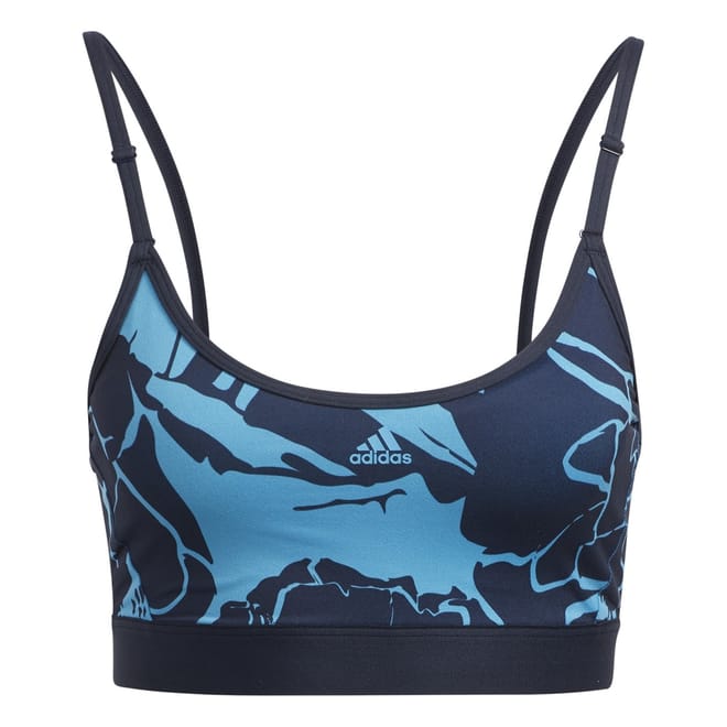 Womens Light Support Flower Print Sports Bra