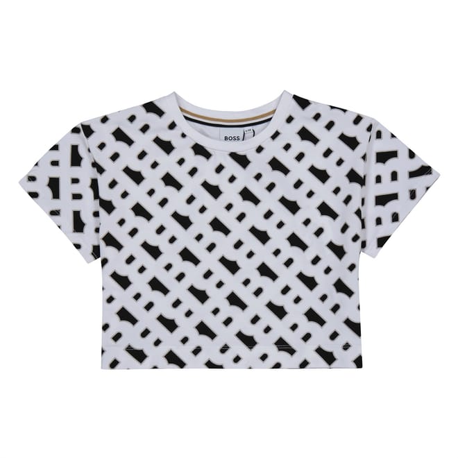 Over Monogram Crop T-Shirt Junior Girls
