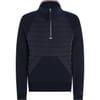 Mix Media Mock Neck Sweatshirt Jacket