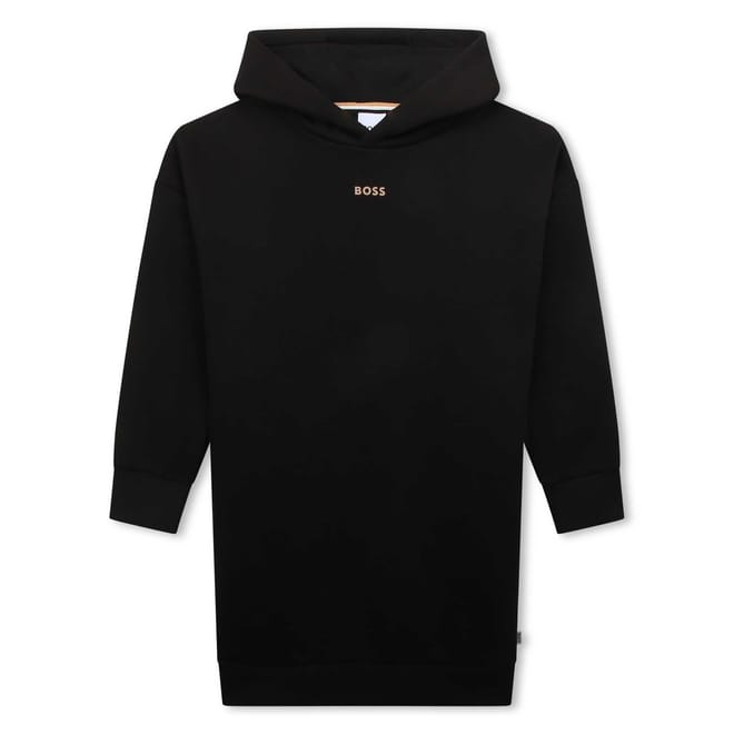 Logo Hooded Mini Sweatshirt Dress