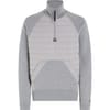 Mix Media Zip Neck Long Sleeve Sweatshirt