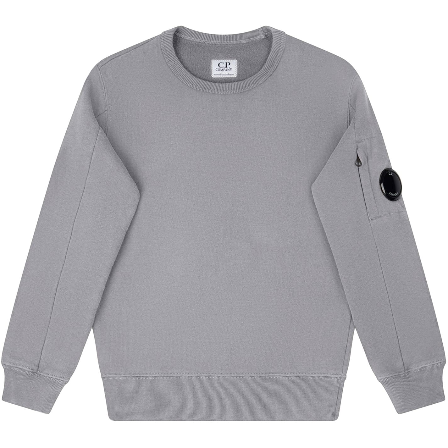 Grey C.P. Company Boys Lens Crew Sweatshirt Get The Label