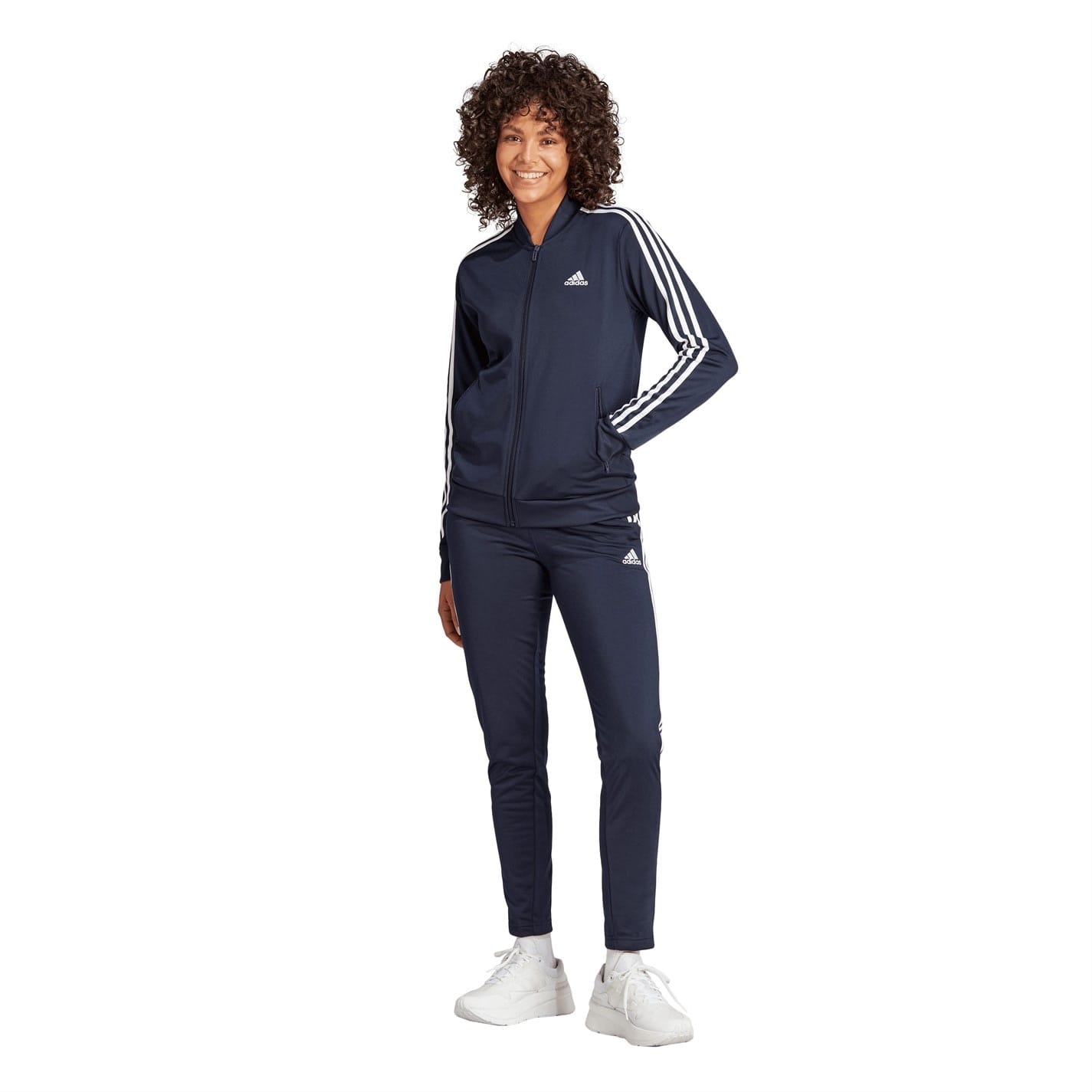 Blue adidas Womens Back 2 Basics 3 Stripes Tracksuit Get The Label