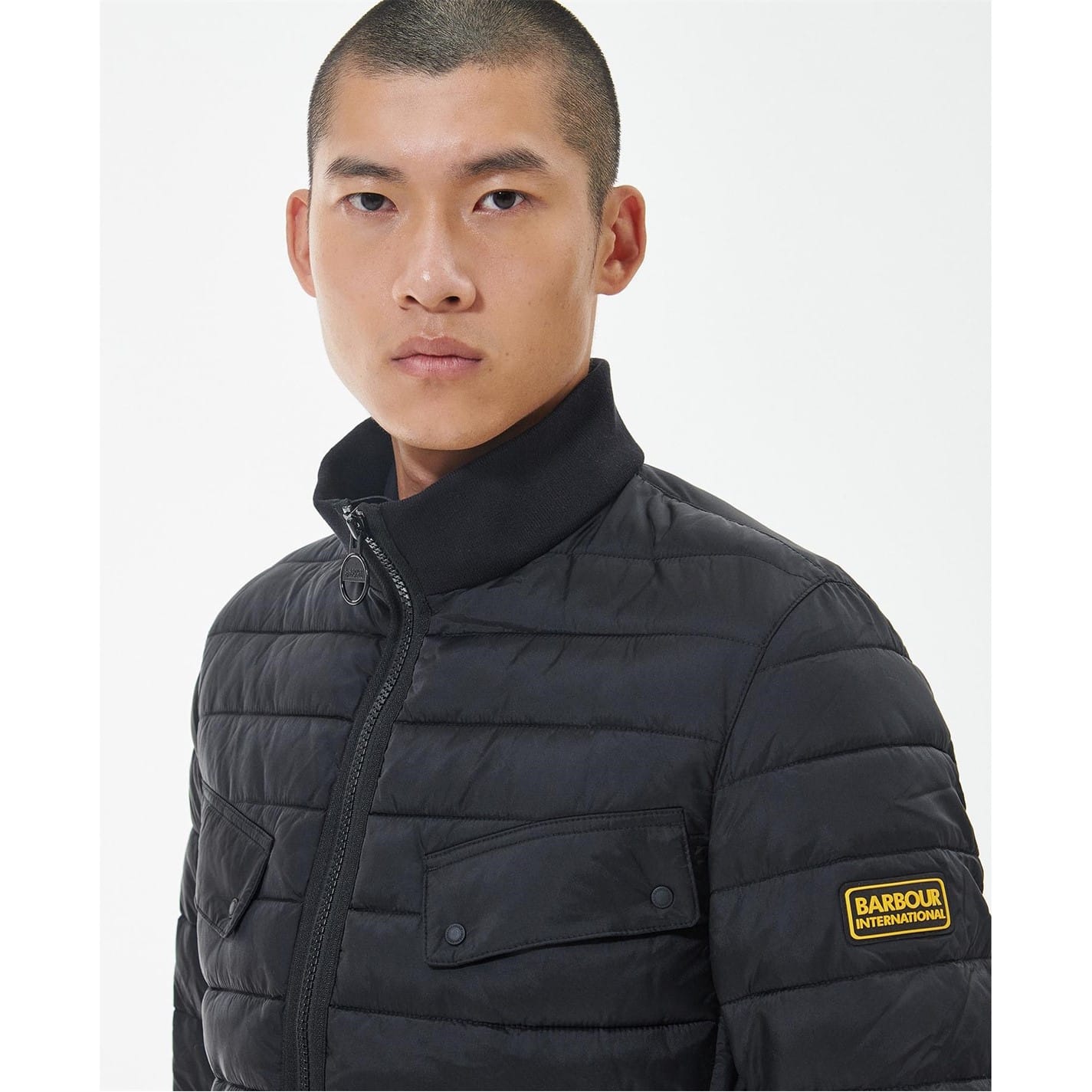 Black Barbour International Ariel Quilted Jacket Get The Label