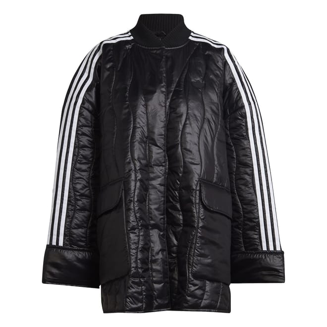 Quilted Bomber Long Jacket