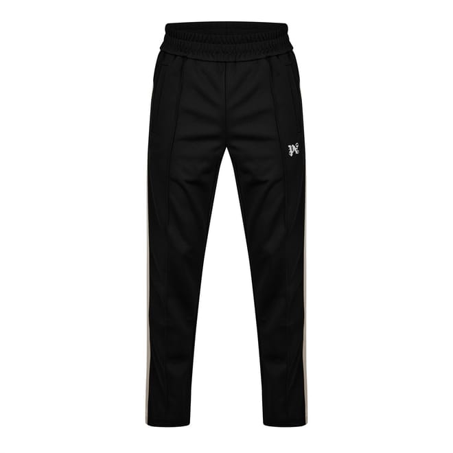 Embroidered Striped Jersey Track Pants