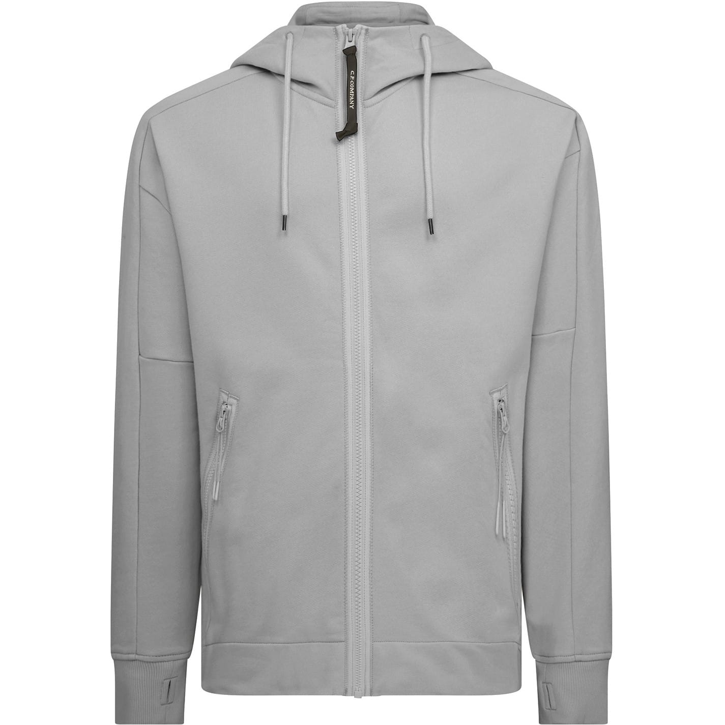 Grey C.P. Company Full Zip Goggle Hoodie - Get The Label