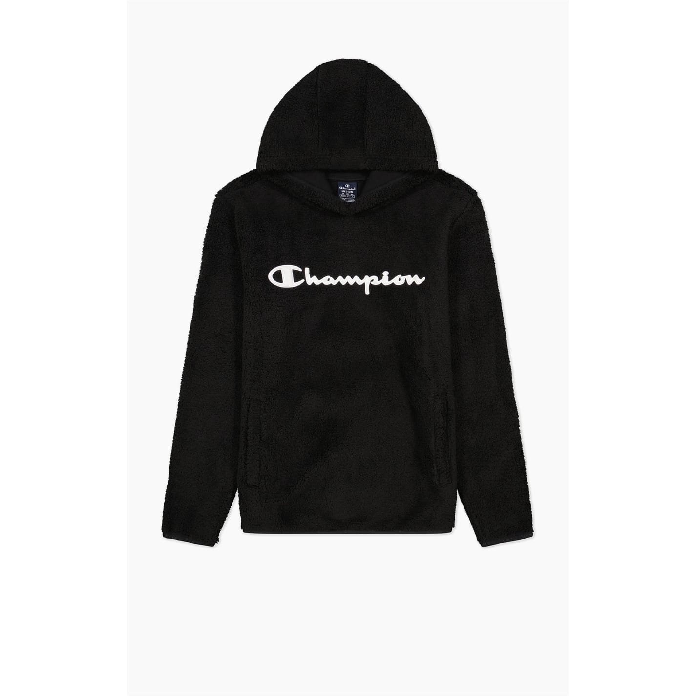 Black Champion Hooded Relaxed Fit Long Sleeve Sweatshirt Get The Label