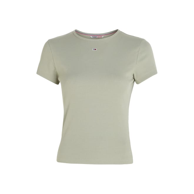 Ribbed Slim Fit Waist Length T-Shirt