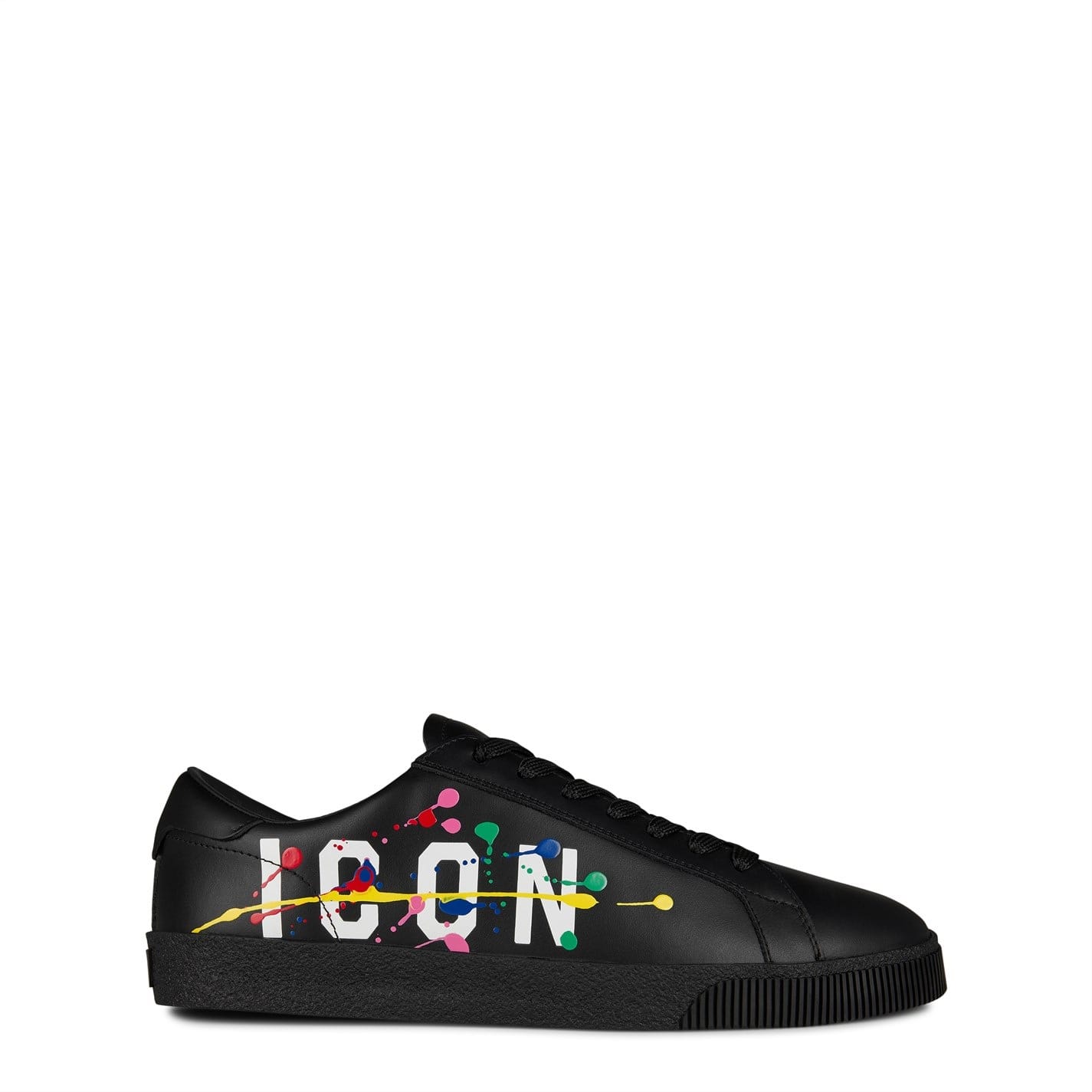 Black DSquared2 Icon Ten Splash Low Top Sneakers Get The Label