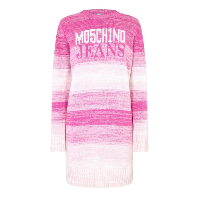 Knit Crew Neck Mini Sweater Dress