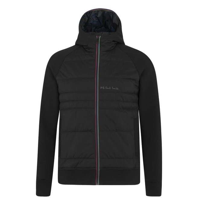 Patch Stripe Hybrid Bomber Jacket
