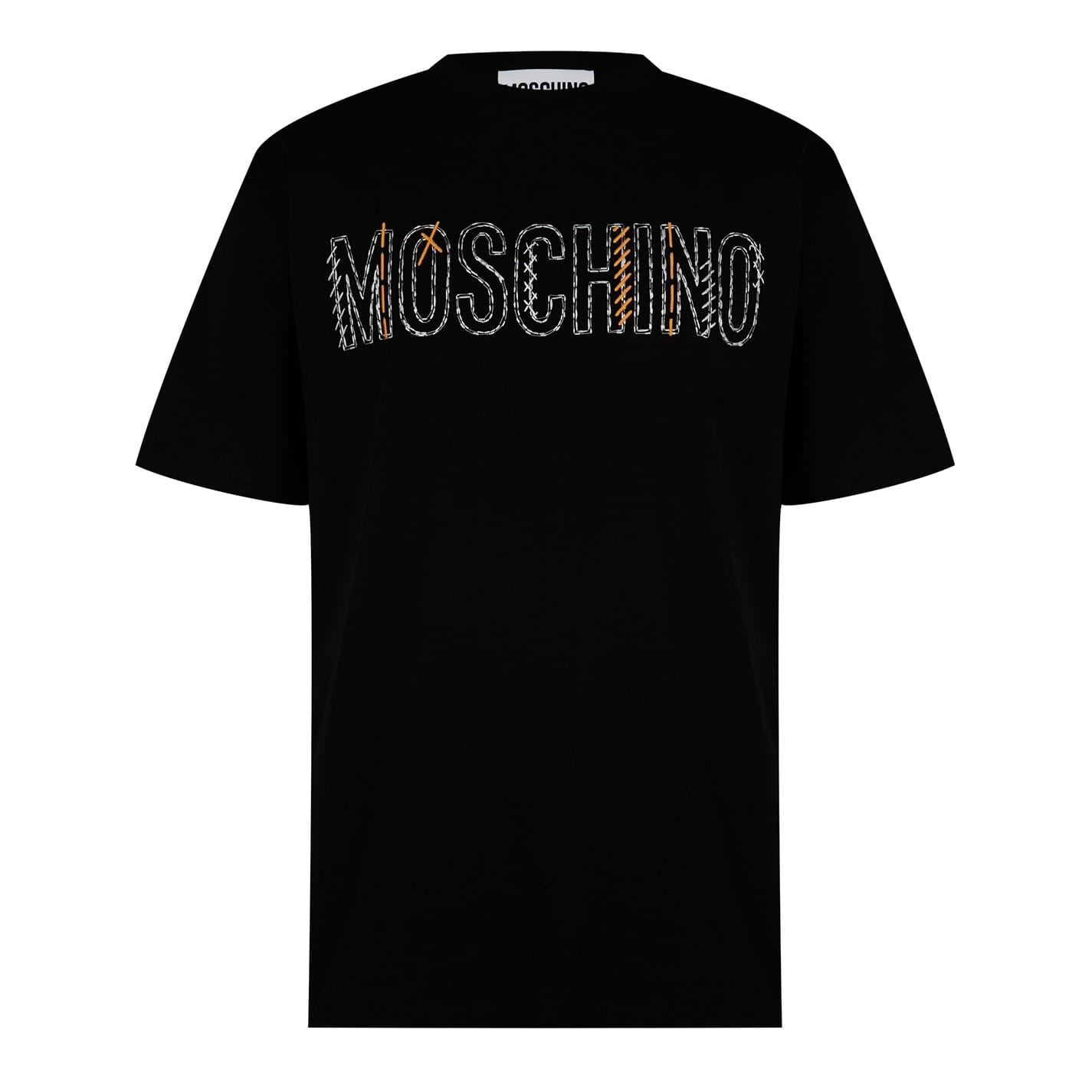 Black Moschino Logo Embroidery T-Shirt - Get The Label