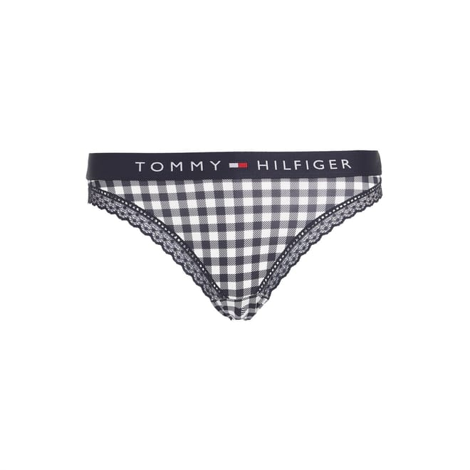 Gingham Patterned Thong