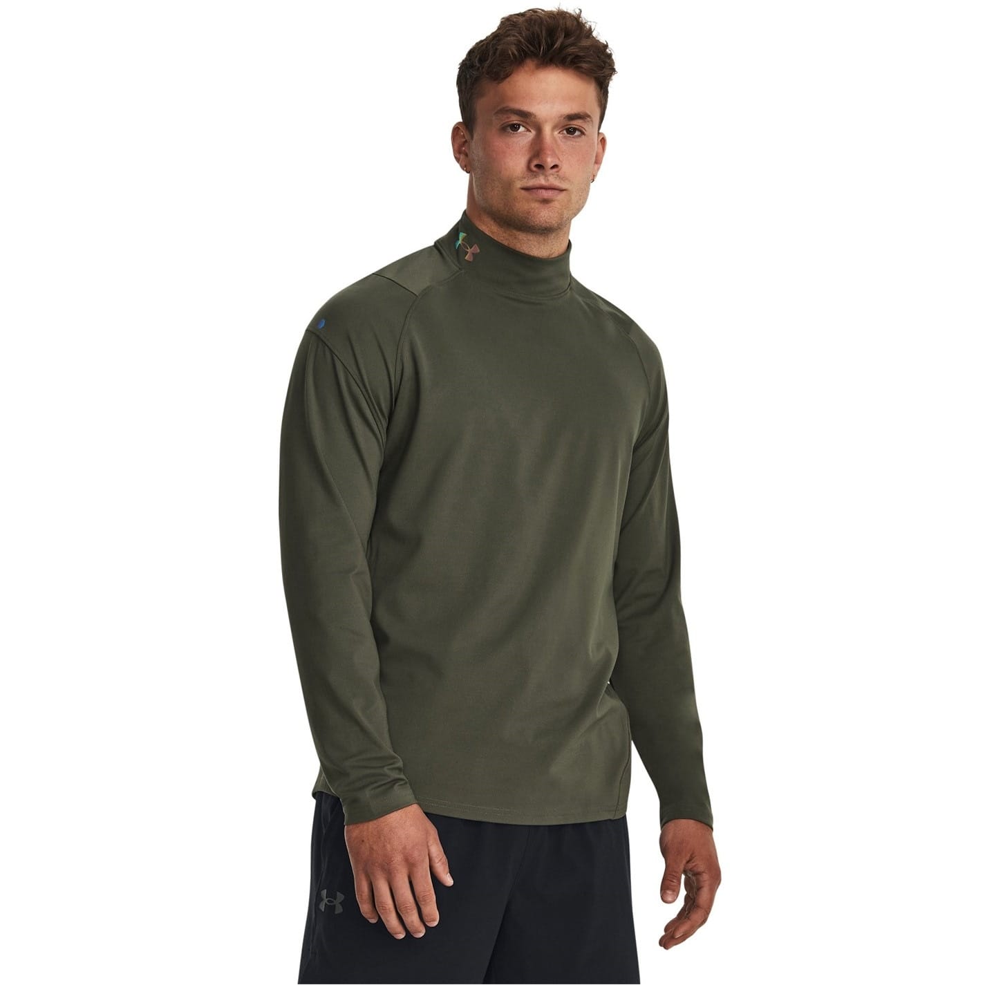 Green under armour base layer best sale