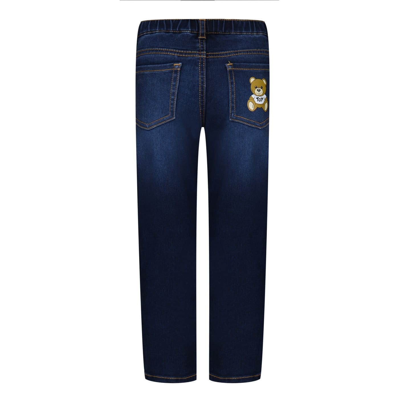 Blue Moschino Toy Logo Mid Rise Five Pocket Jeans Get The Label