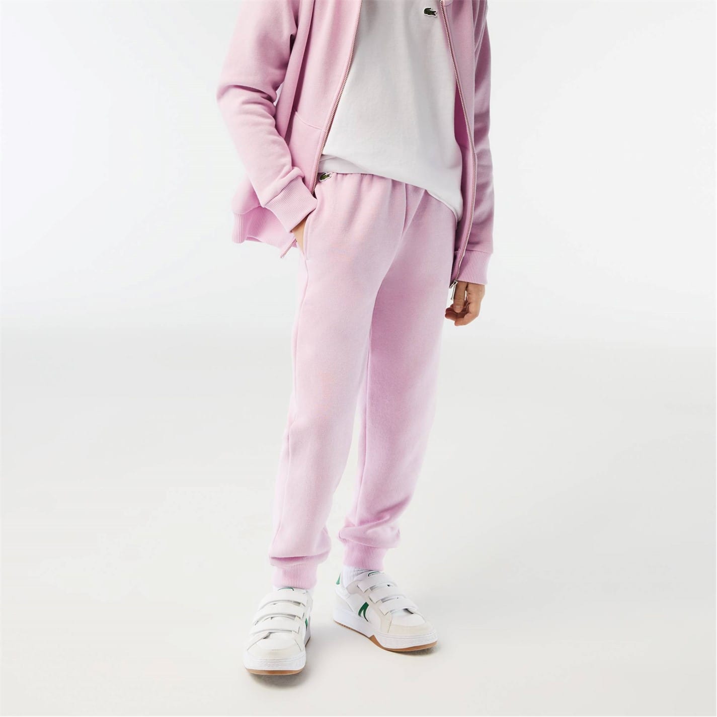 Pink lacoste tracksuit online