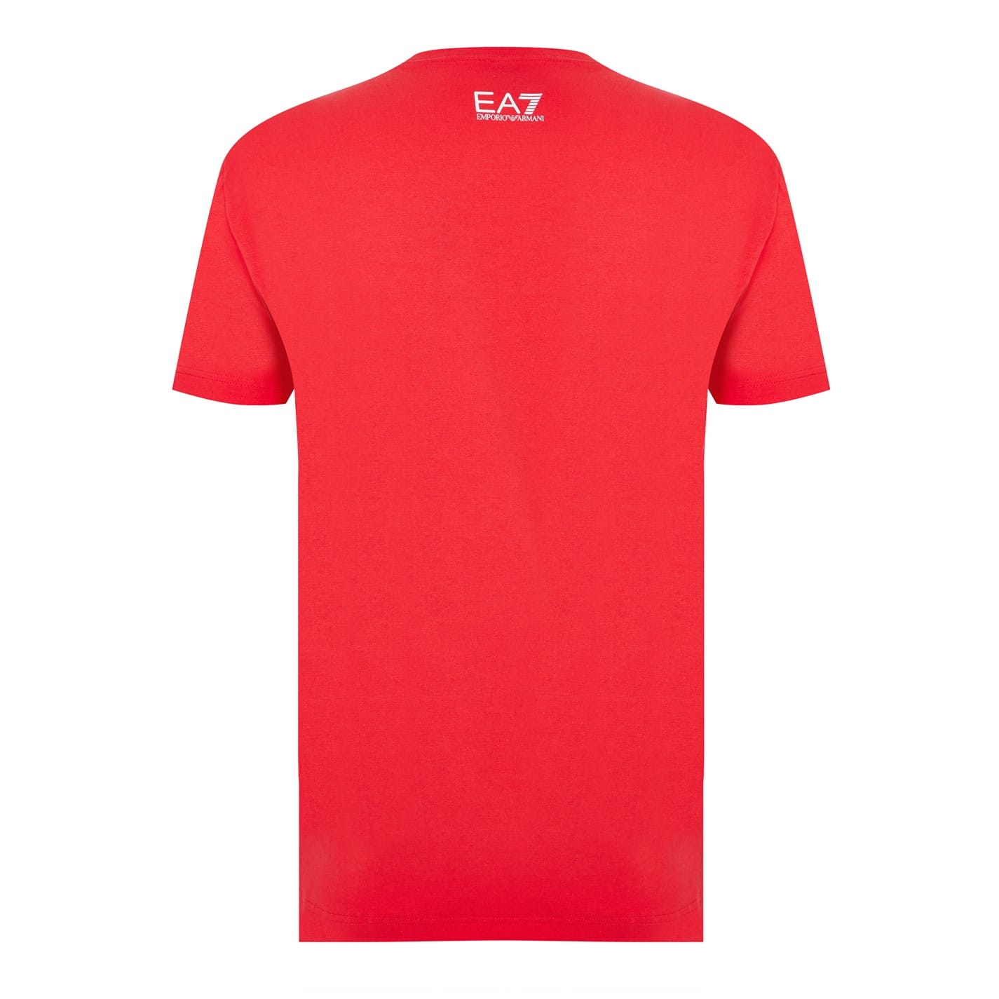 Red Emporio Armani EA7 Printed Regular Fit Crew Neck T Shirt Get The Label