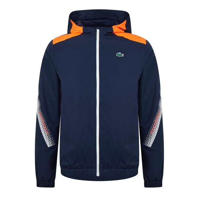 Tennis Color Block Hooded  Track Jacket
