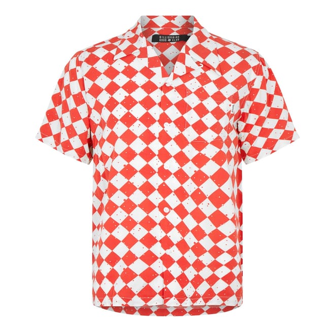 Relaxed Fit Collared Neck Short Sleeve Shirt