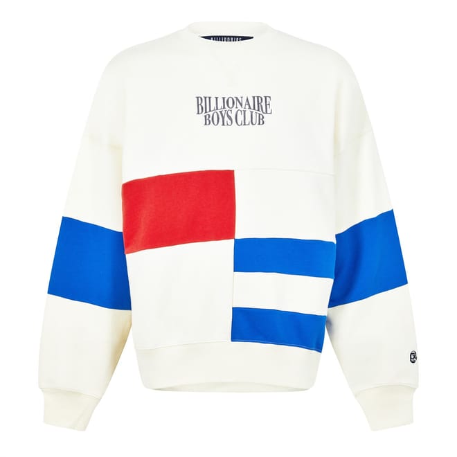Panelled Crew Neck Relaxed Fit Sweatshirt